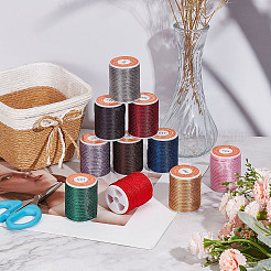 10 Rolle geflochtene Polyesterschnüre in 10 Farben&nbsp;OCOR-GO0001-02