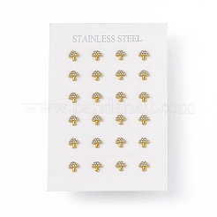 Kristall-Strass-Pilz-Ohrstecker&nbsp;EJEW-P212-19G
