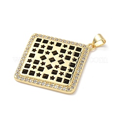 Micro cuivres ouvrent zircone cubique pendentifs en résine&nbsp;KK-L239-047G-B