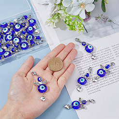 20 colgante de aleación de estilo tibetano con forma de hada y corazón.&nbsp;HJEW-HY0001-05