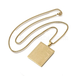201 Edelstahl-Boxkette mit St. Benedikt-Medaille&nbsp;NJEW-S003-04G
