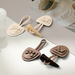 8 Paar 2 Farben PU-Leder mit Harz-Schalringschnallen&nbsp;FIND-CY0001-36