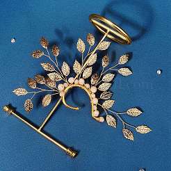 Orecchini con polsino a foglia in lega&nbsp;EJEW-P246-02KCG