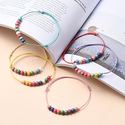 Bracelets réglables en corde de polyester ciré coréen&nbsp;BJEW-JB05482