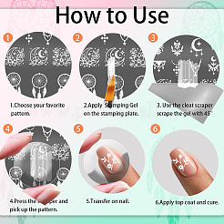 5 Stück DIY-Nagelkunst-Vorlagen aus Edelstahl&nbsp;AJEW-PH0006-51