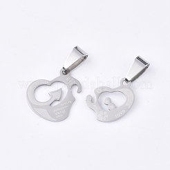 Anlaufgeschützte 201 Edelstahl-Split-Anhänger&nbsp;STAS-T048-31