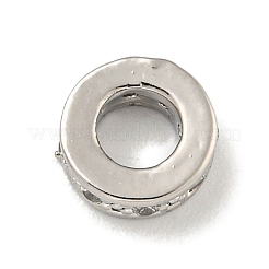 Messing Micro Pave klare Zirkonia europäische Perlen&nbsp;KK-G493-41P