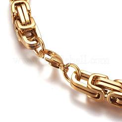 Collane a catena bizantina in acciaio inossidabile 304&nbsp;NJEW-L159-01G