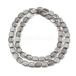 Brins de perles de verre de galvanoplastie transparentes&nbsp;EGLA-P049-02A-PL03