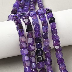 Chapelets de perles veines de dragon en agate naturelle&nbsp;G-G177-E21-01