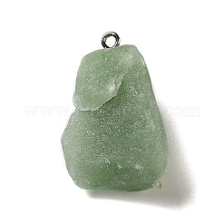 Pendentifs en aventurine verte naturelle brute brute&nbsp;G-A028-01B
