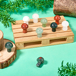 10 Stück Pilzfiguren aus natürlichem und synthetischem Edelstein.&nbsp;G-TA0002-08