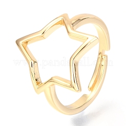 Verstellbare Messing-Fingerringe&nbsp;RJEW-O041-01G