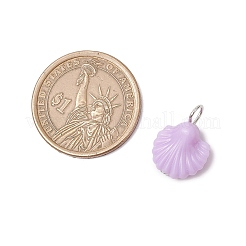 Muschelförmige Kunststoffanhänger&nbsp;PALLOY-JF03734