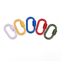 5 Stück 5 Farben Backfarbe Legierung Schraubverschluss Karabiner&nbsp;FIND-FI0001-12