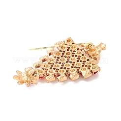 Broches de rhinestone de aleación de árbol de Navidad para ropa de mochila&nbsp;JEWB-M043-12KCG-02