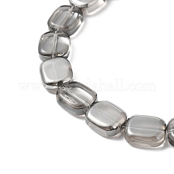 Brins de perles de verre de galvanoplastie transparentes&nbsp;EGLA-P049-02A-PL03