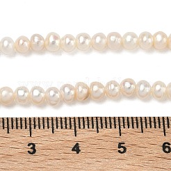 Fili di perle di perle d'acqua dolce coltivate naturali&nbsp;PEAR-L034-06C