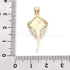 Colgante micropavé cubic zirconia de latón&nbsp;KK-T080-13G