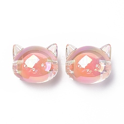 Placcatura uv perline acriliche iridescenti arcobaleno&nbsp;OACR-H015-05E