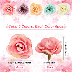 30 stücke 5 farben tuch rose blume&nbsp;DIY-GF0006-17