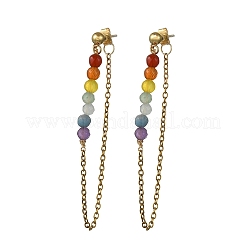 Natürlichen Edelstein Ohrstecker&nbsp;EJEW-JE07286