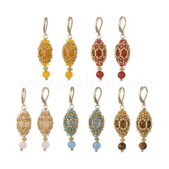 Boucles d'oreilles pendantes en pierre précieuse pour femmes&nbsp;EJEW-MZ00785