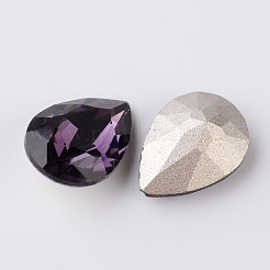 Facettierte Tropfen k9 Glas Strass Cabochons&nbsp;RGLA-I001-10x7mm-022