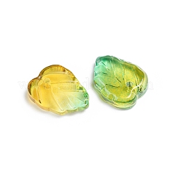 Breloques en verre transparent bicolore&nbsp;X-GLAA-H016-15P