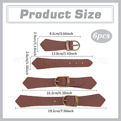 6 boucle de ceinture en similicuir PU&nbsp;AJEW-FG0001-57