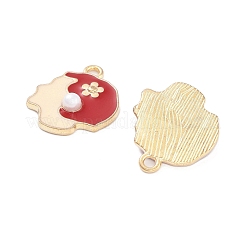 Pendentifs en émail d'alliage plaqué or léger&nbsp;ENAM-M219-15KCG-03