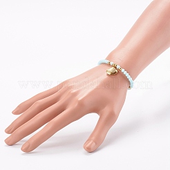 Vergoldete 304 Edelstahl Stretch-Charm-Armbänder&nbsp;BJEW-JB06096-02