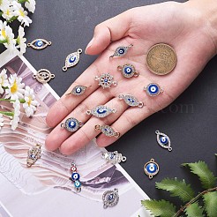 20 stücke auge emaille charme stecker gemischte form bösen blick charme sortierte bösen blick stecker für schmuck halskette armband ohrring machen handwerk&nbsp;JX220A