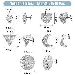 50 pz 5 pendenti in acciaio inossidabile 304&nbsp;STAS-HY0001-30