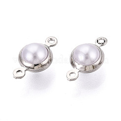 Messing ABS Imitation Perle Verbindungsstück Charms&nbsp;KK-N286-02A-P