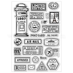 Klarsichtstempel aus PVC-Kunststoff&nbsp;DIY-WH0631-0634