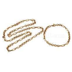 Schmucksets aus Gliederketten aus Edelstahl 304&nbsp;SJEW-L199-17G