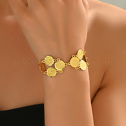 Bracciali in ottone con maglie a moneta per donna&nbsp;EH1347
