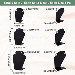 3 Stück 3 Größen Acryl-Halskette zeigt Ständer-Set&nbsp;NDIS-WH0006-12