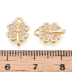 Breloques en laiton avec zircone cubique de micro pave&nbsp;KK-N263-117G