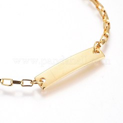Ionenplattierung (IP) 304 Edelstahl-ID-Armbänder&nbsp;BJEW-L637-07-G