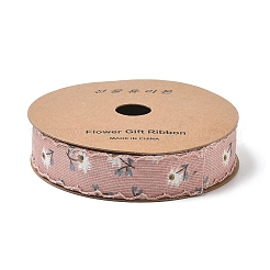 1 rollo de cintas de poliéster con estampado de flores&nbsp;FB-XCPE5EC-01