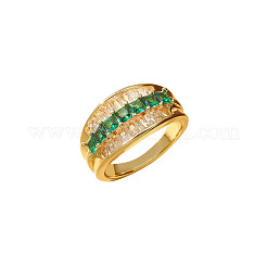 Anelli da dito da donna in ottone con micro pavé di zirconi cubici&nbsp;WG07BF8-01