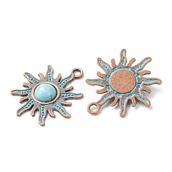 Alliage avec des pendentifs turquoises synthétiques&nbsp;FIND-B055-01E