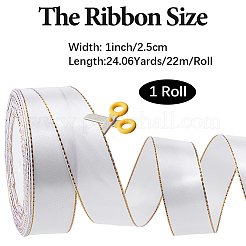Ruban en polyester bordé d'or&nbsp;OCOR-WH20018-12B-01