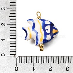 Ciondoli in ceramica e porcellana dipinti a mano a tema oceanico&nbsp;PR-CBA0027-05G-06