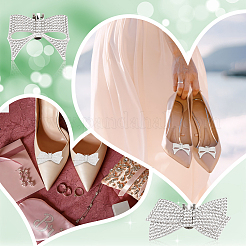 8 stücke 4 arten bowknot legierung strass schuh dekorationen&nbsp;AJEW-GA0006-99