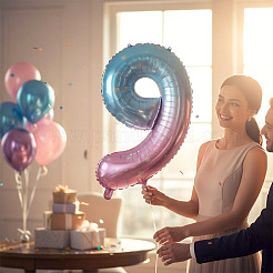 Ballons aus Aluminiumfolie mit Farbverlauf Nr. 9&nbsp;AJEW-TADJ0001-23J