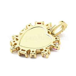Cremagliera placcatura micro ottone spianare pendenti zirconi&nbsp;KK-F861-03G
