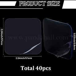 40 Stück quadratisches transparentes doppelseitiges Silikonklebeband&nbsp;DIY-SC0031-07